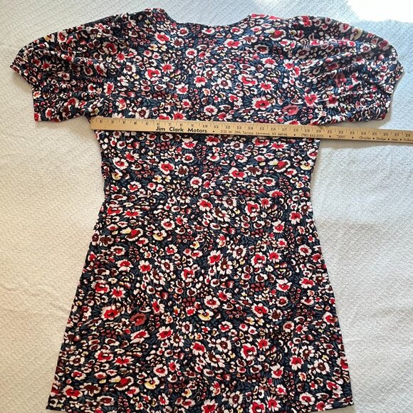 Share Boden women's dress Size 14R (US) floral red blue short sleeve v-neck - Picture 4 of 4